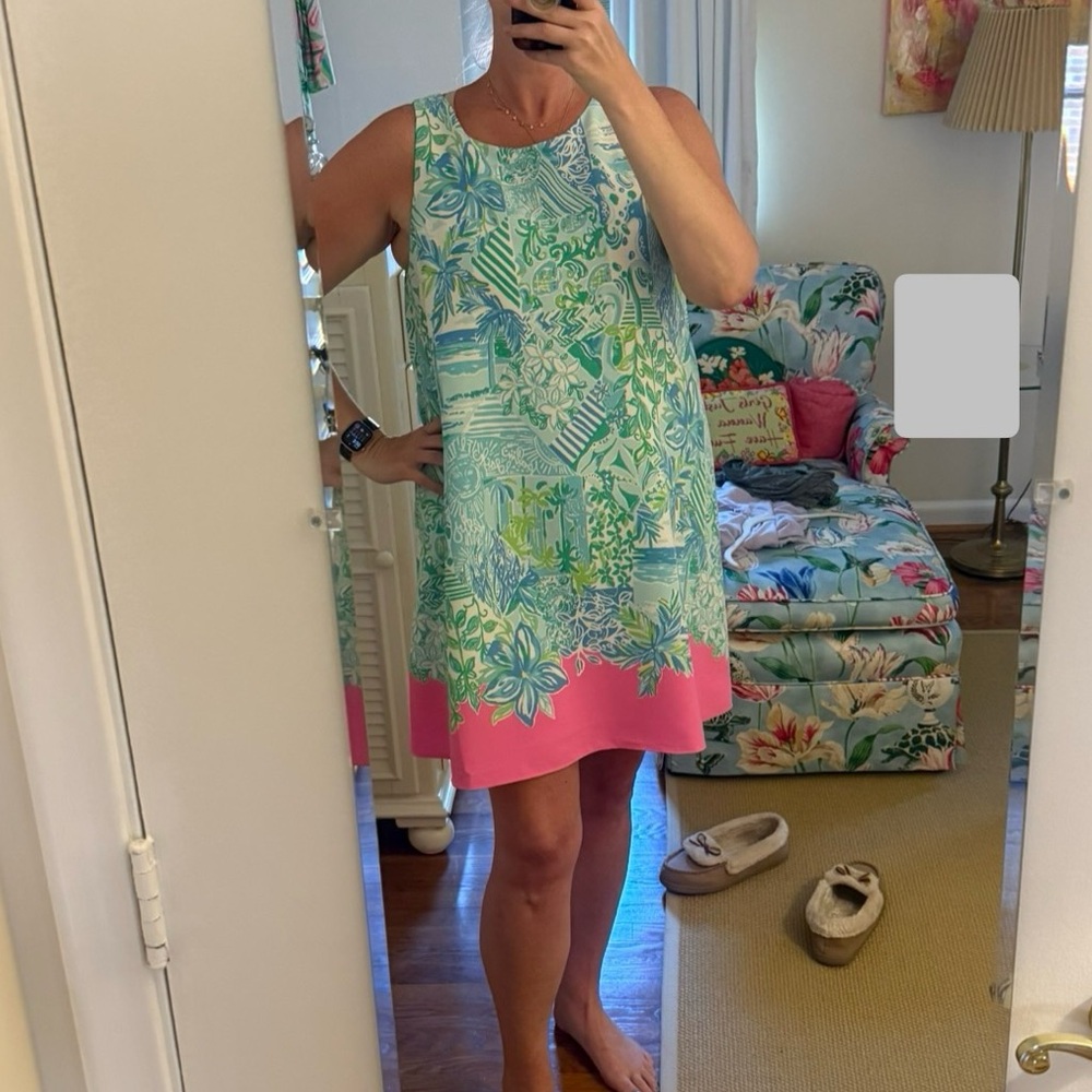 Lilly Pulitzer Pink Scoop Neck Sundress Mini
